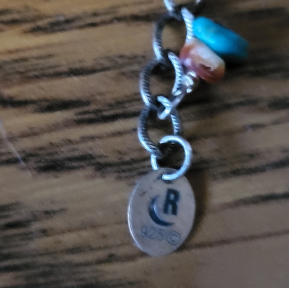 CAROLYN POLLACK RELIOS CRESCE signed R with a crescent moon 925 turquoise nugget - Picture 4 of 6